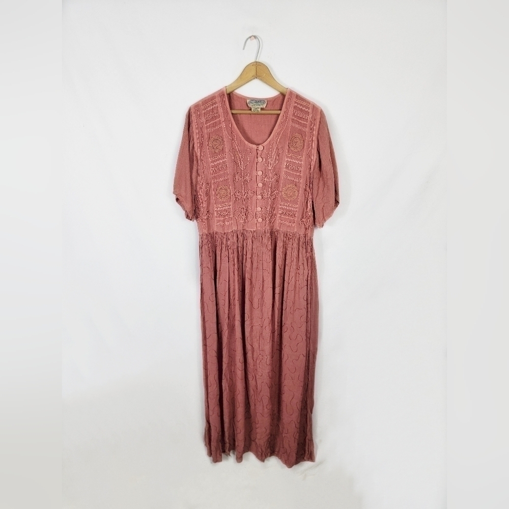 Women's size Medium Oversized Embroidered Bohemian dress